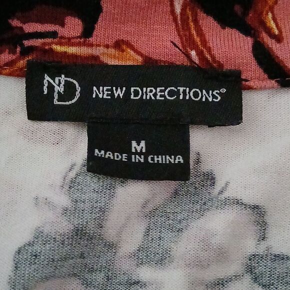 New Directions floral print button down hi low tunic blouse  Sz M NWOT - Picture 7 of 7